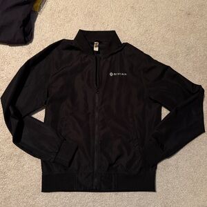 Rivian Women's OG Embroidered Logo Black Bomber Jacket